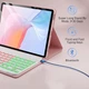Чехол с Bluetooth - клавиатурой Magnet Flip Cover для Lenovo Idea Tab 2025 с RGB подсветкой pink - изображение 2