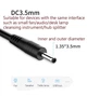 Кабель питания универсальный , USB-AM USB to DC 3.5x1.35 мм, 1 м для лампы - изображение 2