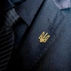 Значок (пин) BROCHE брошь бижутерия Тризуб из стали золотистый BRGV114742 - изображение 2