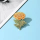 Брошь-значок BROCHE бижутерия Цветы Акварель Бархатец оранжевая BRGV115050 - изображение 3