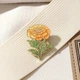 Брошь-значок BROCHE бижутерия Цветы Акварель Бархатец оранжевая BRGV115050 - изображение 4