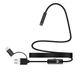 Цифровий ендоскоп 3 in 1 TYPE-C/MicroUSB/USB HD Voltronic, м'який дріт, 2м - зображення 1
