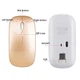 Безпроводная аккумуляторная бесшумная тонкая мышка Dual-mode mouse 2.4 ГГц+Вluetooth 5.0 Черная матовая - изображение 4