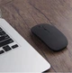 Безпроводная аккумуляторная бесшумная тонкая мышка Dual-mode mouse 2.4 ГГц+Вluetooth 5.0 Черная матовая - изображение 5