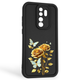 Чохол силіконовий Soft Touch з 3D принтом жіночим для Xiaomi Redmi Note 8 Pro чорний (Повний захист камери) - зображення 1