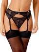 Пояс для панчох Gossard Suspence 19902 з екологічного мережива сексуальна люкс білизна XS Чорний (5053014824464) - изображение 3