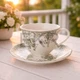 Порцелянова чашка зі блюдцем 220 мл Vintage Rose (K199) - зображення 1
