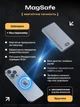 Магнитный повербанк 10000 mah 20W Qinetiq P10 aluminium powerbank magsafe 3 в 1 для эпл apple айфона iphone 12 13 14 15 16 17 и apple watch беспроводной портативный магсейф магнитная беспроводная зарядка универсальная павербанк максейв Gray - изображение 3