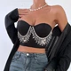 Топ жіночий зі стразами Honey Fashion Accessories M чорний (4039) - изображение 3