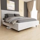 Ліжко м'яке Arcadia Lux 180х200 см, Стандарт велюр, без підйомного механізму, Лагуна 01 - зображення 1