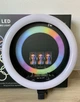 Світлодіодна кільцева лампа для селфі 45 см RGB з пультом - зображення 4