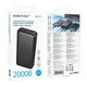 Повербанк портативний акумулятор Power bank Borofone BJ80A Clever 22.5W+PD20W 20000 mAh Black - изображение 5