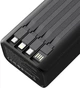 Повербанк портативний акумулятор Power bank XO PR285 Four Cables 22.5W 30000 mAh Black - зображення 2