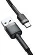 Кабель Baseus Cafule Cable USB for Type-C 2A 2м Black (CATKLF-CG1) - зображення 4