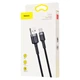 Кабель Baseus Cafule Cable USB for Type-C 3A 1м Black (CATKLF-BG1) для зарядки и передачи данных - изображение 3