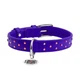 Ошейник WAUDOG Glamour c QR паспортом с клеевыми стразами 18-21 см 9 мм Фиолетовый (32509) - изображение 6