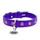 Ошейник WAUDOG Glamour с клеевыми стразами Цветочек 18-21 см 9 мм Фиолетовый (32519) - изображение 4