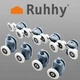 Комплект коліс для душової кабіни 8 шт. 23 мм Ruhhy KK9646 Польща - зображення 4