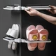 Універсальна поличка для взуття та рушників SHOE HOLDER, 1шт 54х3,5 см з кріпленням на клей, пластикова, біла - зображення 3