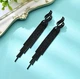Сережки стильная акцентная вечерняя бижутерия jewelry Черные - изображение 4