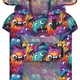 Дощовик-накидка з капюшоном для собак Waudog Clothes Зубасті монстри L 48-52х60-70х42-52 см (358-4048 Col) - зображення 3