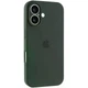 Чохол Silicone Premium case з захистом камери для iPhone 16 Plus Full Camera Protective ( iPhone 16 + ) dark green 3474 - зображення 2