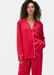Сатинова пижамна рубашка Boyfriend Primark L для дома и сна Красный (8688) - изображение 1