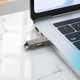 USB флеш накопичувач Hoco UD14 256GB 2 в 1 USB 3.2/ Type-C металевий сірий - зображення 3