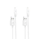 Кабель Hoco X1 2 кабелі USB to Lightning 1m білий - зображення 4