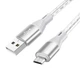 Кабель USB Borofone BX96, USB to MicroUSB, 2.4А, 1m, серый - изображение 1