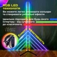 Світлодіодна лампа RGB LED 1.2 м, торшер підлоговий кутовий з пультом дистанційного керування, кольорова підсвітка для спальні, вітальні, кімнати, декоративне освітлення для інтер’єру, живлення від USB Чорна HA-10 - зображення 2