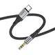 AUX кабель Hoco UPA26 Type-C to Jack 3.5 1m чорний - зображення 1