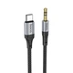 AUX кабель Hoco UPA26 Type-C to Jack 3.5 1m чорний - зображення 3