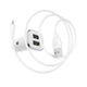 Автомобильное зарядное устройство Borofone BZ12 2 USB белое + кабель USB to Lightning - изображение 3