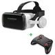 VR Окуляри віртуальної реальності VR SHINECON G04DBS Bluetooth з'єднання для смартфонів 5.5-7,2" та геймпад Mocute 053 - изображение 1