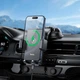 Автодержатель Hoco HW22 с беспроводной зарядкой 15W черный - изображение 2