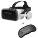 VR Окуляри віртуальної реальності VR SHINECON G04DBS Bluetooth з'єднання для смартфонів 5.5-7,2" + геймпад контроллер SH B01 - изображение 1