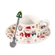 Чашка Lesko "Merry Christmass" Санта-Клаус JJX005 White с блюдцем с ложкой в подарочной упаковке - изображение 1