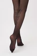 Женские колготки с узором из люрексовой нити Giulia ADORE 20 (6) 3 Black-nero, фантазийные колготки - изображение 3