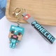 Брелок подвеска на рюкзак Стив из игры Майнкрафт 3D (Steve Minecraft) Зеленый - изображение 4