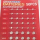 Набор батареек для часов и весов 50шт ASSORTED BUTTON BATTERIES - изображение 6