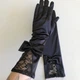 Жіночі рукавички з бантиками Honey Fashion Accessories XS/S/М чорний (7-84) - зображення 7