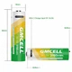 Аккумуляторные батарейки AA GMCELL Li-ion 3150 mWh (4 шт) USB Type C 1.5V Пальчиковые с зарядкой перезаряжаемые 1000+ циклов (BT08) - изображение 2