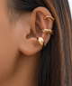 Набір кафф Fashion Jewelry 3 шт сережки без проколу золотисті (SVS) - зображення 1