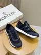 Мужские кожаные кроссовки Moncler Pacey синего цвета 39 р (25.5 см) - изображение 1