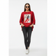 Женский свитшот oversize с вышивкой и боковыми карманами Катерина Modna KAZKA MKNK2356 - 46/48, Червоний - изображение 1