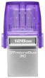 Накопичувач Kingston 128GB USB 3.2 Type-A Gen1 + Type-C DT microDuo 3C R200MB/s - зображення 1