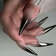 Накладні нігті Nail чорне омбре, форма стилет, довгі, 24 шт - зображення 3