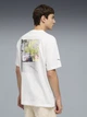 Футболка хлопковая длинная мужская Puma Sportswear 63489102 L White с принтом (4069162317360) - изображение 2