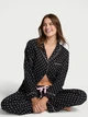 Фланелева піжама (сорочка + штани) Victoria's Secret Flannel Long Pajama Set S Short Чорний (2671377D) - изображение 1
